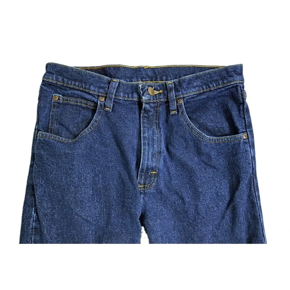 Wrangler Men's 30x32 Blue Denim Regular Fit Straight 5 Star Flex Jeans Pants